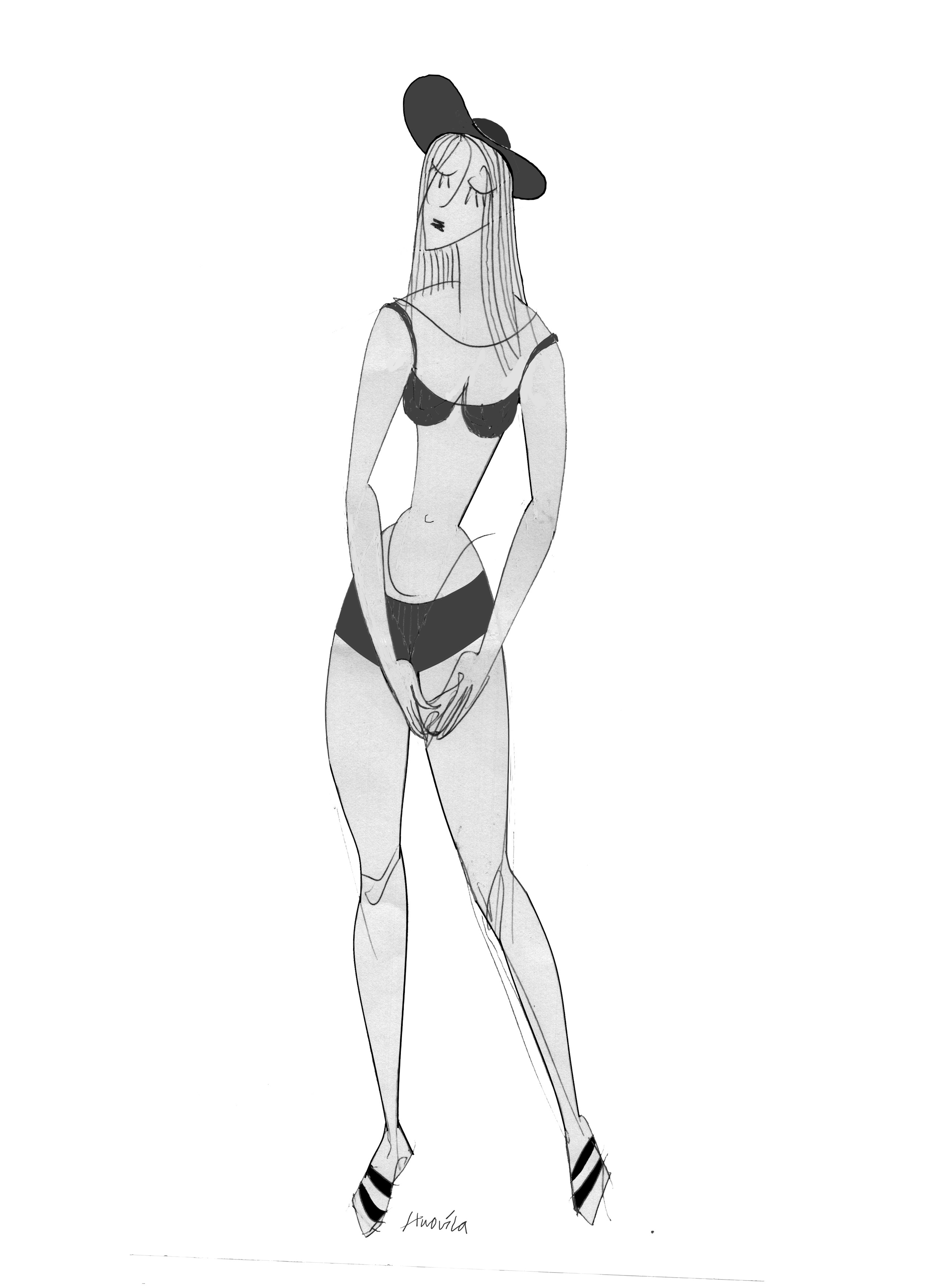 Kvinna i bikini